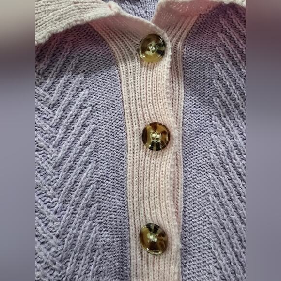 Bibi Colorblock Collared Sweater – XL - Picture 4 of 16